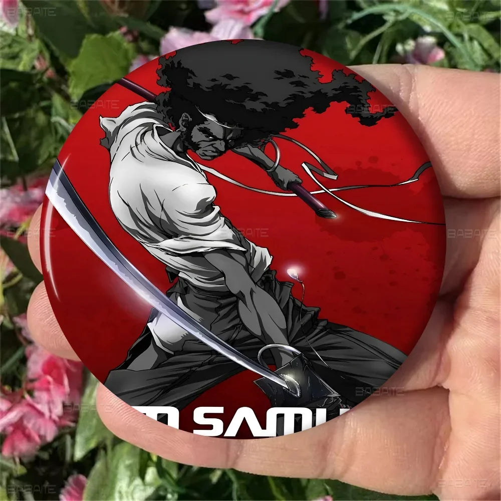 Afro Samurai: Brooches Cute Cartoon  Badge Jacket Jeans Lapel Pin Gift Accessorie