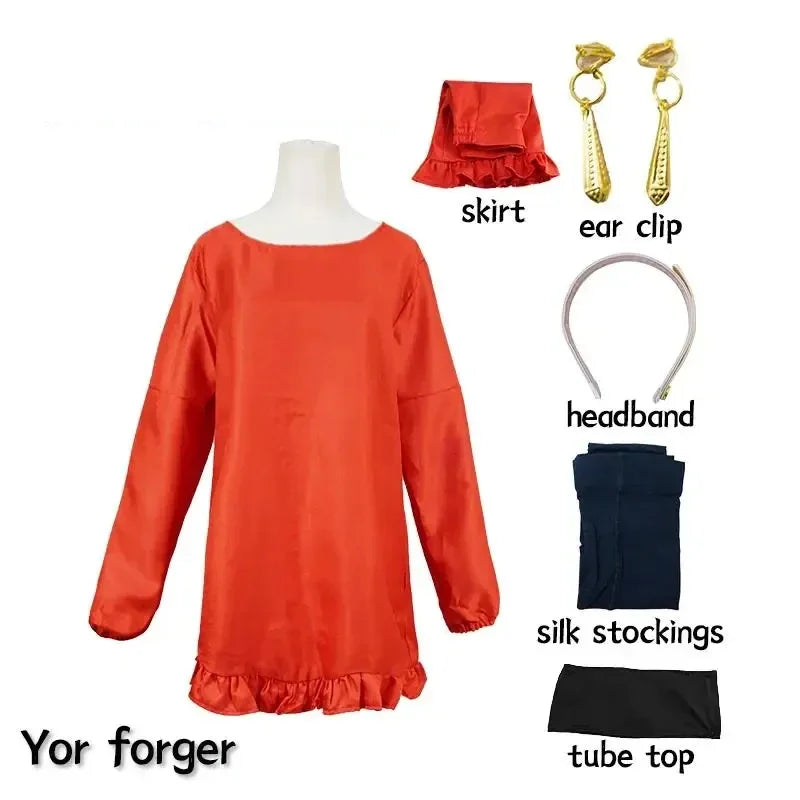 Spy x Family: Yor Forger Cosplay Long Red Knitting Sweater Costume Anime Spy family Women's Wear