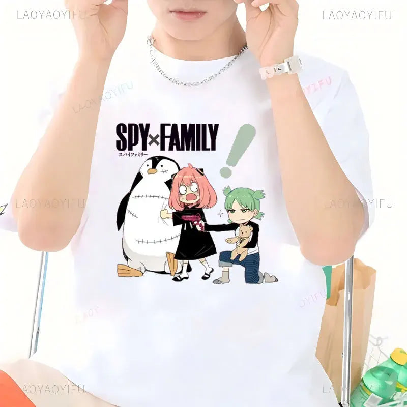 Spy x Family: Casual Funny Anya Forger Anime Shirt Men Women Polyester Material T-shirt New Picture Short Sleeve Tee Camisa Clothes