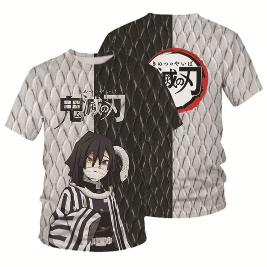 Demon Slayer: Kamado Tanjirou  T shirt 3D  Short Sleeve Y2k Tees