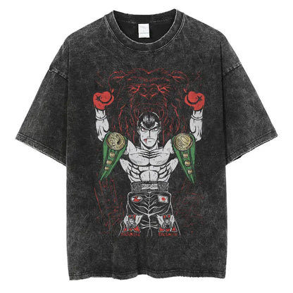 Hajime No Ippo: Kamogawa Boxing Gym T-Shirt Makunouchi Takamura Fighting KGB Tshirt Oversized Cotton Summer T-Shirts