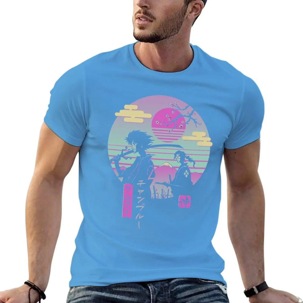 Samurai Champloo: T-shirt new edition summer top customs vintage mens t shirts casual stylish
