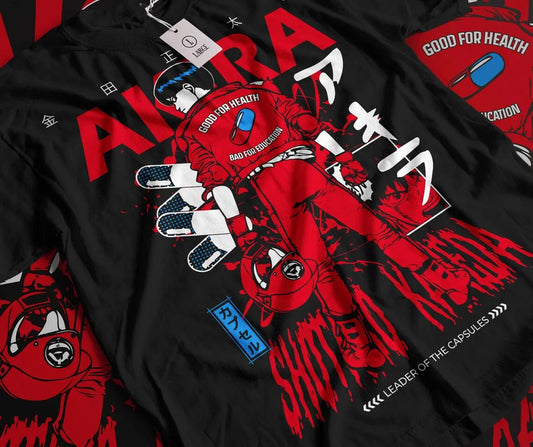Akira: Manga T-shirt  Women Anime Neo Tokyo  Movie Science Fiction Shotaro Kaneda Y2K TOP Tshirt Washed Vintage T Shirts Male Top