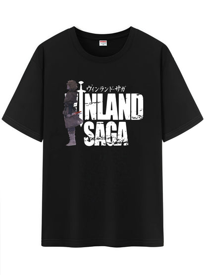 Vinland Saga: Unisex Japanese Pattern T-Shirt,  Character Graphic Short Sleeve Regular Fix Tee Shirt
