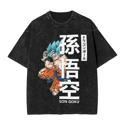 Dragon Ball: 2026 Master Roshi  Printed T-shirt Men's and Women's Washed T-shirt High Quality Vintage Cotton T-shirt Harajuku Tops
