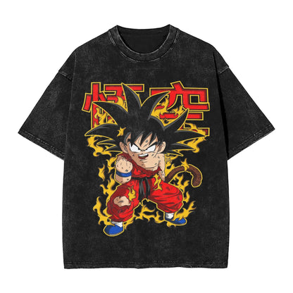 Dragon Ball: 2026 Master Roshi  Printed T-shirt Men's and Women's Washed T-shirt High Quality Vintage Cotton T-shirt Harajuku Tops