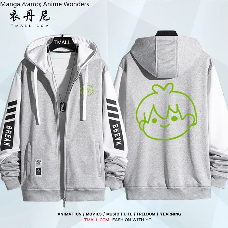 Blue Lock: Isagi Yoichi Nagi Seishiro Cosplay Costum Long Sleeve Print Jacket Zipper Hoodie Women Men FashionHooded Costumes Couple Jacket