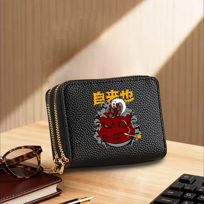 Naruto: Leather Wallet Cute Cartoon Printed Bags Fashion Zipper Short Coin Purse Multi-slot Bank Card Storage Bag Birthday Gift