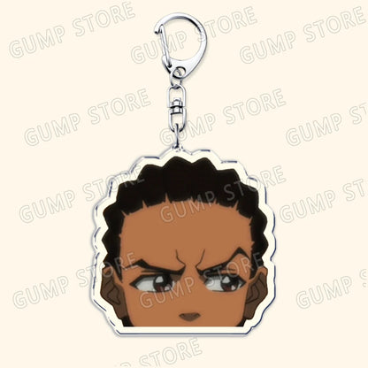 The Boondocks: Keychains for Accessories Bag Huey Riley Scarface Freeman Keyrings Jewelry Fans Gifts