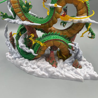 Dragon Ball: 24cm  Anime Figure Shenron Figure Goku And Shenron Figurine Model Pvc Statue Doll Collection Room Toy Gifts