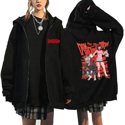 Dandadan: Okarun Zip Up Hoodies Style Youthful Manga Anime Printed Sweatshirt Design Designer Female Hoodie Zipper Funny
