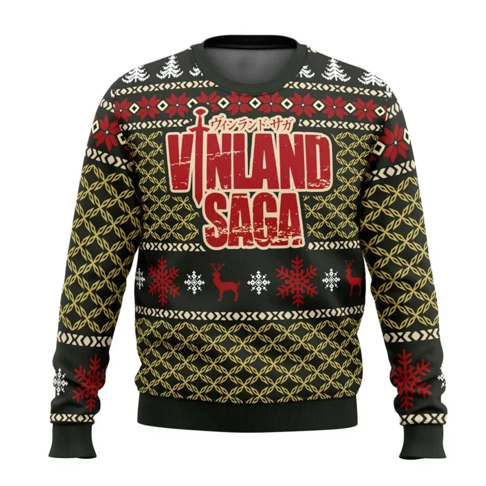 Vinland Saga: Ugly Christmas sweater gift Fashionable men and women pullover Cartoon anime couple Sweatshirt