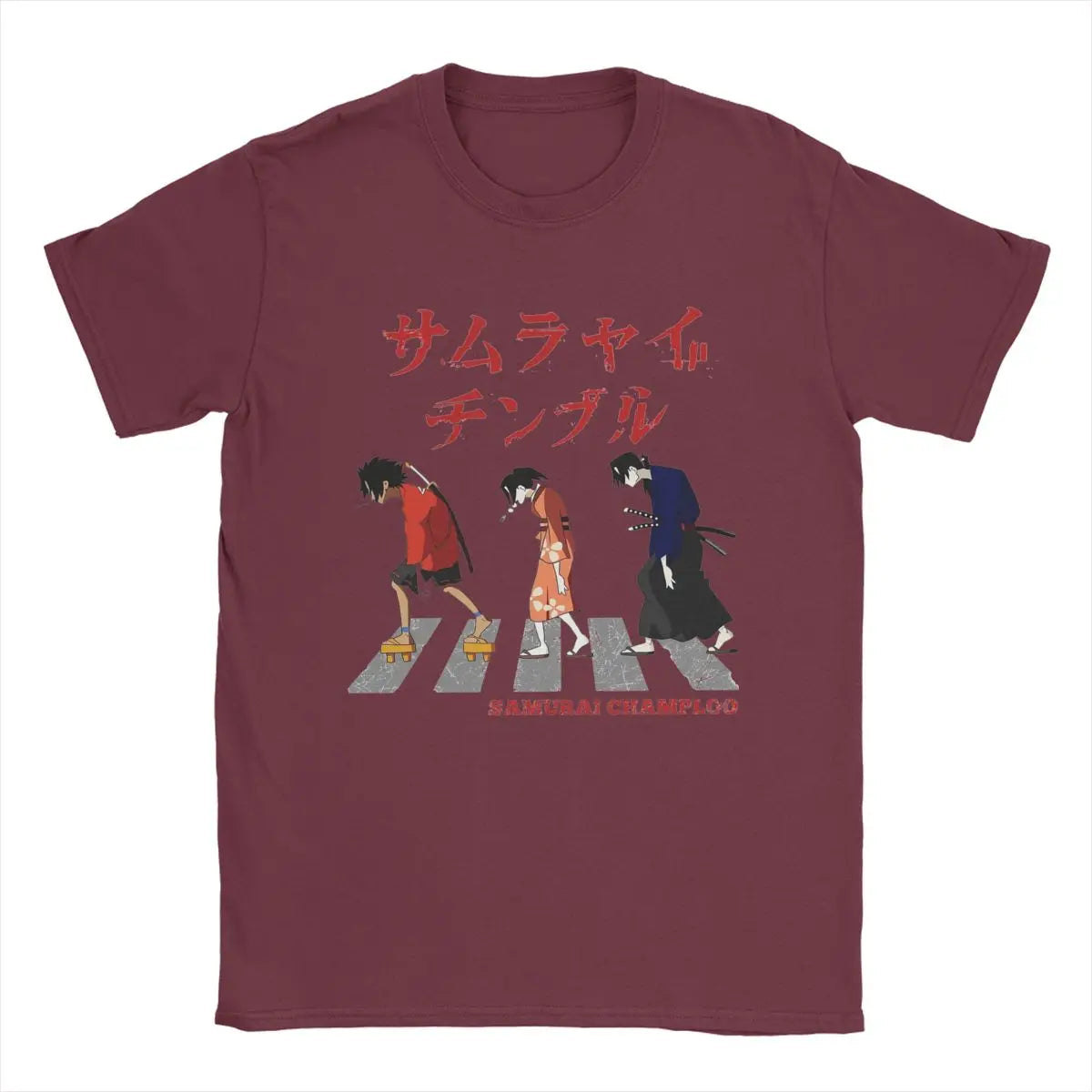 Samurai Champloo: Walking Fuu Mugen Jin T Shirts Men Pure Cotton Funny T-Shirts Round Neck Tees Short Sleeve Clothes Printed