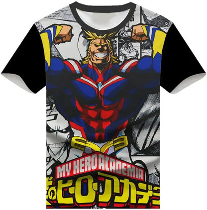 My Hero Academia: 3D Print T-Shirt Cosplay Costume Short Sleeve Pullover Tee Top Shirts