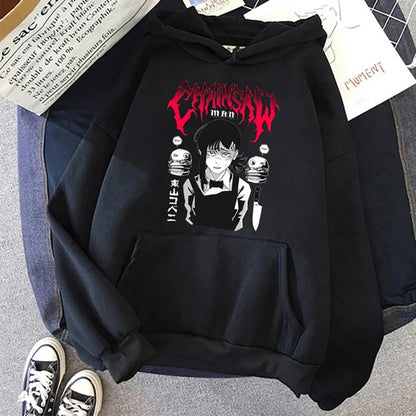 Chainsaw Man: Plus Size Sweatshirt Harajuku  Long Sleeve Pullover Casual Streetwear Clothes Tops