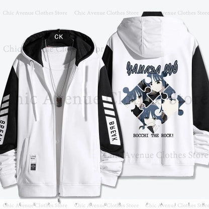 Bocchi The Rock:  Yamada Ryo Series Print Hoodies Autumn Clothes Men Women Coat Zip Up Hoodies Casual Sweatshirt Men Hoodie