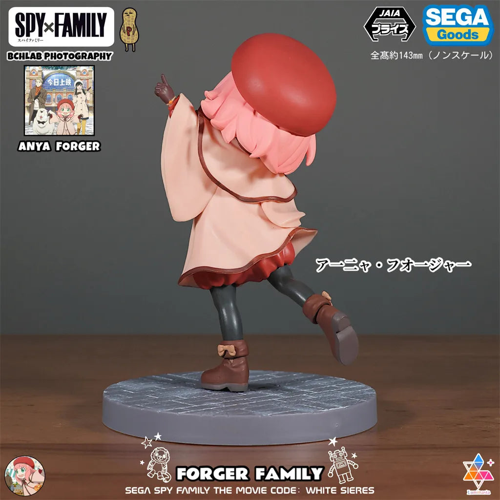 Spy x Family: Official SEGA Toy PM Series CODE White Movie Winter Outfit Statue Model Anya Yor Loid Forger Figure Anime Collectible