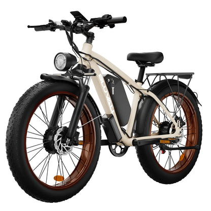 Yowamishi Pedal: BLVALL B1 48V 2000W Full Suspension E-Bike CE Certified 26 Inch Fat Tires Hidden Dual Battery Snow Beach Electric Bicycle
