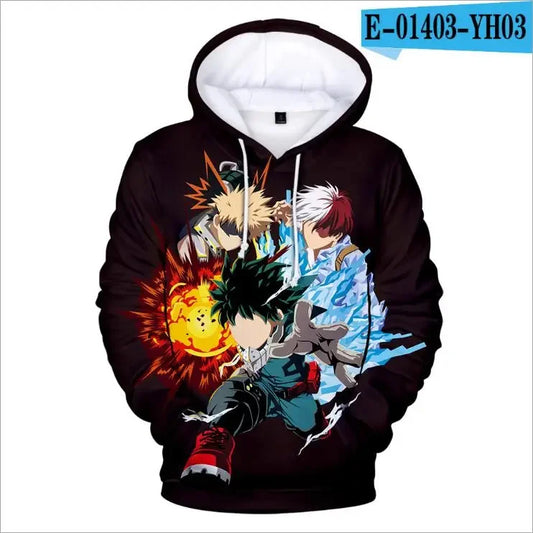 My Hero Academia: Midoriya Izuku All Might Cosplay Costume School Uniform Boku No Hero Academia 3D Print Mens Hoodies Sweatshirts