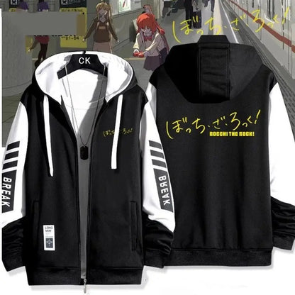 Bocchi The Rock: Series Print Hoodie Men Women Autumn Winter Clothing Zip Coat Casual Daily Wear Men's Hoodies
