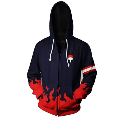 Naruto: Anie Zip Hoodie Jackets Cosplay Clothes Costumes Men Hoodies Sweatshirts Zipper Tops