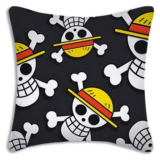 One Piece: Pillow Covers Sofa Decorative Home Double-sided Printing Short Plush Cute Cushion Cover