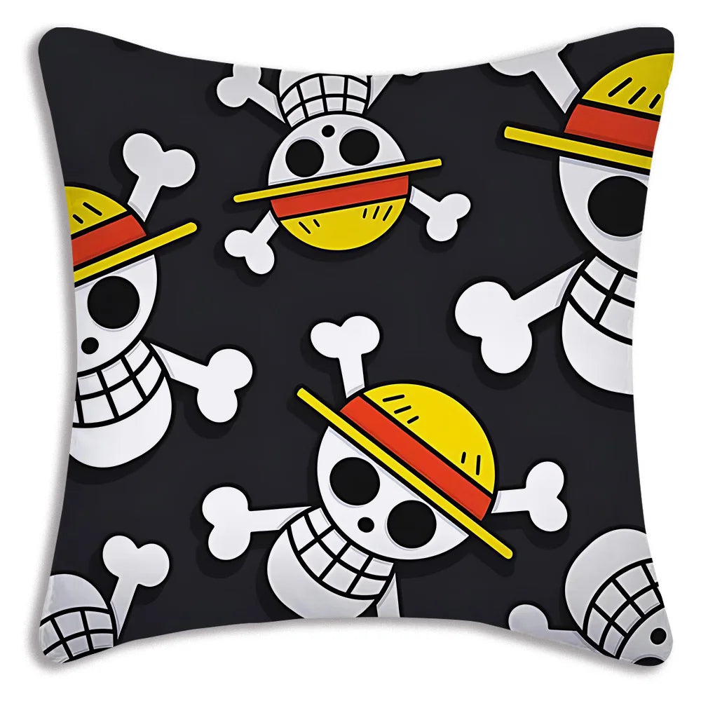 One Piece: Pillow Covers Sofa Decorative Home Double-sided Printing Short Plush Cute Cushion Cover