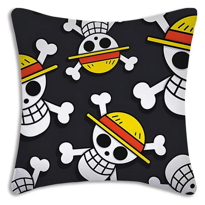 One Piece: Pillow Covers Sofa Decorative Home Double-sided Printing Short Plush Cute Cushion Cover