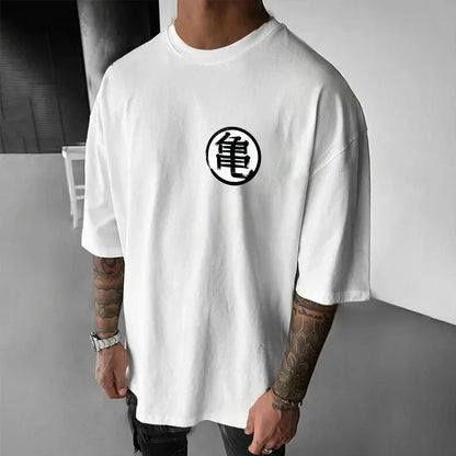 Dragon Ball: Summer Men's T-Shirt Anime Master Roshi Autumn Y2K Harajuku Boy Children's Parent-Child Trend Short Sleeve Winter