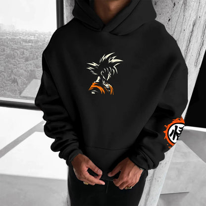 Dragon Ball: Peripheral Versatile Sweater Autumn and Winter Men's and Women's Loose Hooded Sweater