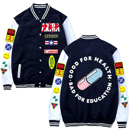 Anime Akira Print Baseball Uniform Men's 90s Manga Kaneda Shotaor Cosplay Graphic Sweatshirts Streetwear Jacket Unisex Tops
