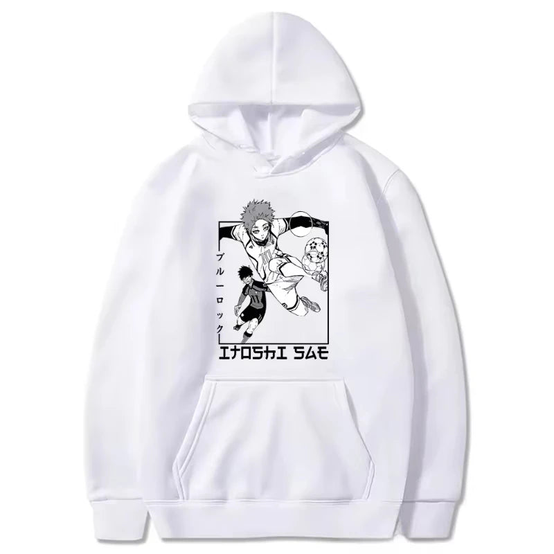 Blue Lock: 2026 New Autumn Winter Hooded Sweatshirts Manga BLUE LOCK Itoshi Sae Hoodies Men Women Casual Loose Anime Street Hip Hop Hoody