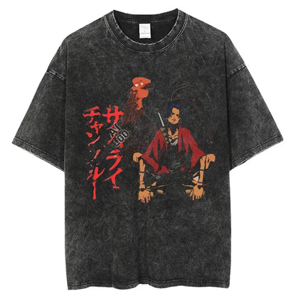 Samurai Champloo :T-Shirt Print T Shirt Fashion Hip Hop T-Shirts Streetwear Summer Casual Tops Unisex