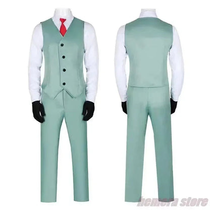 Spy X Family : ADULT DY20Anime Cosplay Costume Yor Forger Sexy Dress Loid Forger Light Green Suit Anya Kawaii Outfit Carnival Party Wig