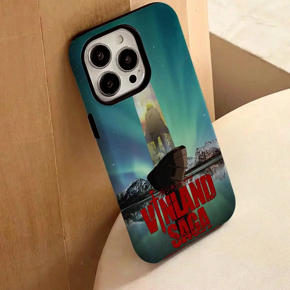 Vinland Saga: (iPhone ONLY) Phone Case For IPhone 17 16 15 14 13 12 Pro Max Plus Glossy HD Double-Layer Liquid Back Film Hard Shell