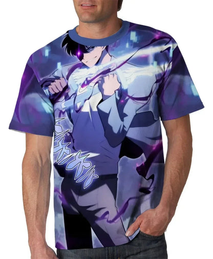 Solo Leveling: Comics 3D Short Sleeve T-shirt Oversized Top Quick-Drying Tee