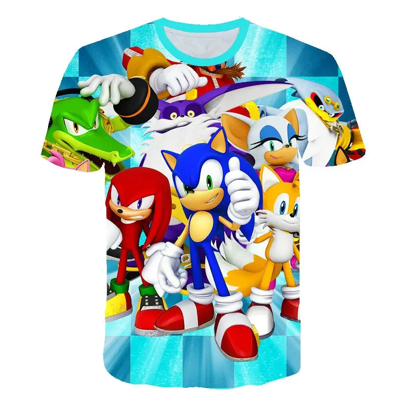 Sonic The Hedgehog: Boys Sonic T-Shirt Kids TShirts Baby Boys Casual Short Sleeves Print T-shirt For Boy Summer Children Tee Shirts Tops