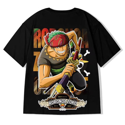 One Piece: Fashion Edgy - Abfer Monkey D. Luffy and Zoro Oversized T-shirt