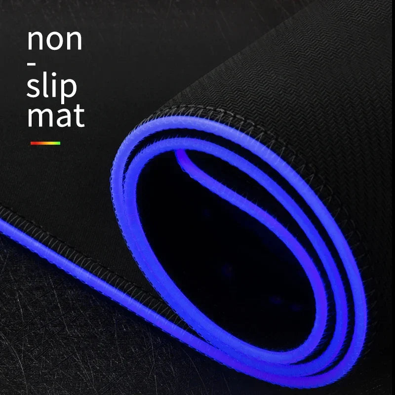 Afro Samurai: Mouse Pad RGB Gaming Mousepad Big LED Pad PC Desk Mat Luminous Mouse Pad Large Keyboard Mats Table Rug With Backlit