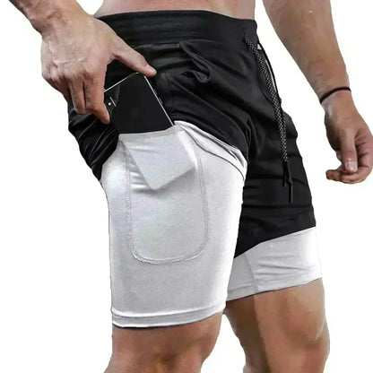 Naruto: Anime New Sports 2-in-1 Shorts 2025 Men and Women Summer Gym Training Sweat-absorbing Breathable Fake Two-piece Shorts