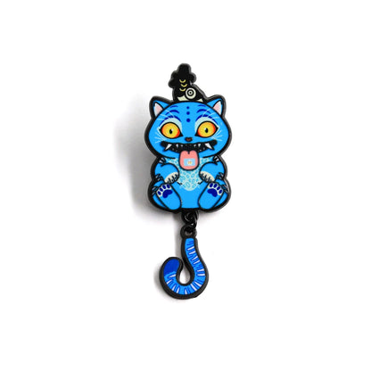 KPop Demon Hunters: Blue Supernatural Tiger Derpy Sussie Enamel Pin Cat Tail Pendant Brooch Gothic Cartoon Peripheral Badge Jewelry Gift