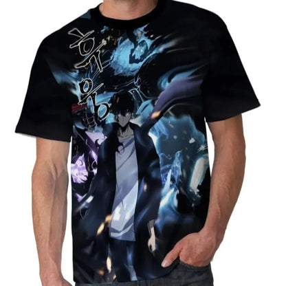 Solo Leveling: Comics 3D Short Sleeve T-shirt Oversized Top Quick-Drying Tee