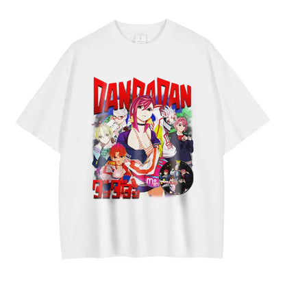 Dandadan: T Shirt Vintage Washed Streetwear Manga Ayase Momo Takakura Ken Tops Tees 100%Cotton