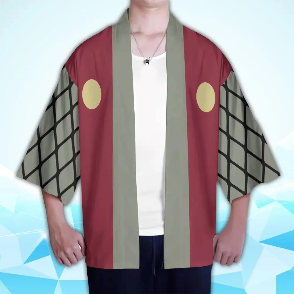 Naruto: Akatsuki Uzumaki Itachi Red Cloud Kimono Shirt Haori Yukata Printing Cosplay Robe Costume Christmas Festival Gifts