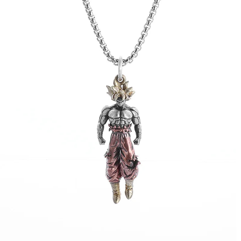 Dragon Ball Z: Super Saiyan Son Goku Alloy Electroplate Necklace Personality Pendant Hip Hop Sweater Chain Comic