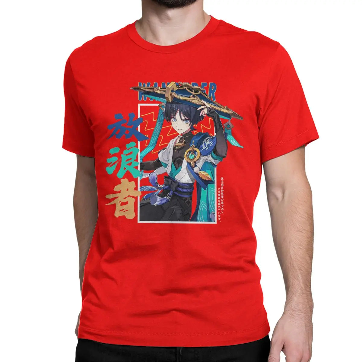 Genshin Impact: Wanderer Scaramouche for Men Women T Shirt Vintage Tee Shirt Short Sleeve T-Shirt 100% Cotton Summer Clothing