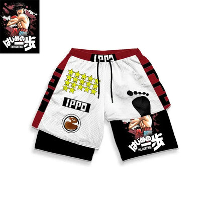 Hajime No Ippo: Custom Gym Compression Shorts Running Workout GYM Summer Shorts
