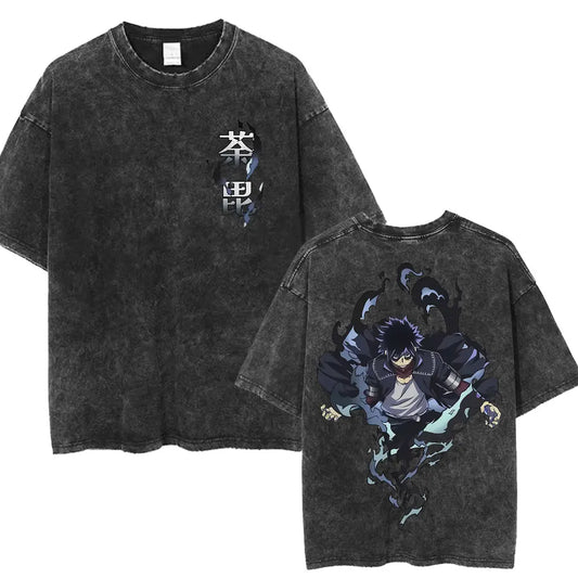 My Hero Academia: Todoroki Shoto Classic Manga T-shirt Men Women Oversized Cotton Tshirts Streetwear Anime  Washed Vintage T Shirt