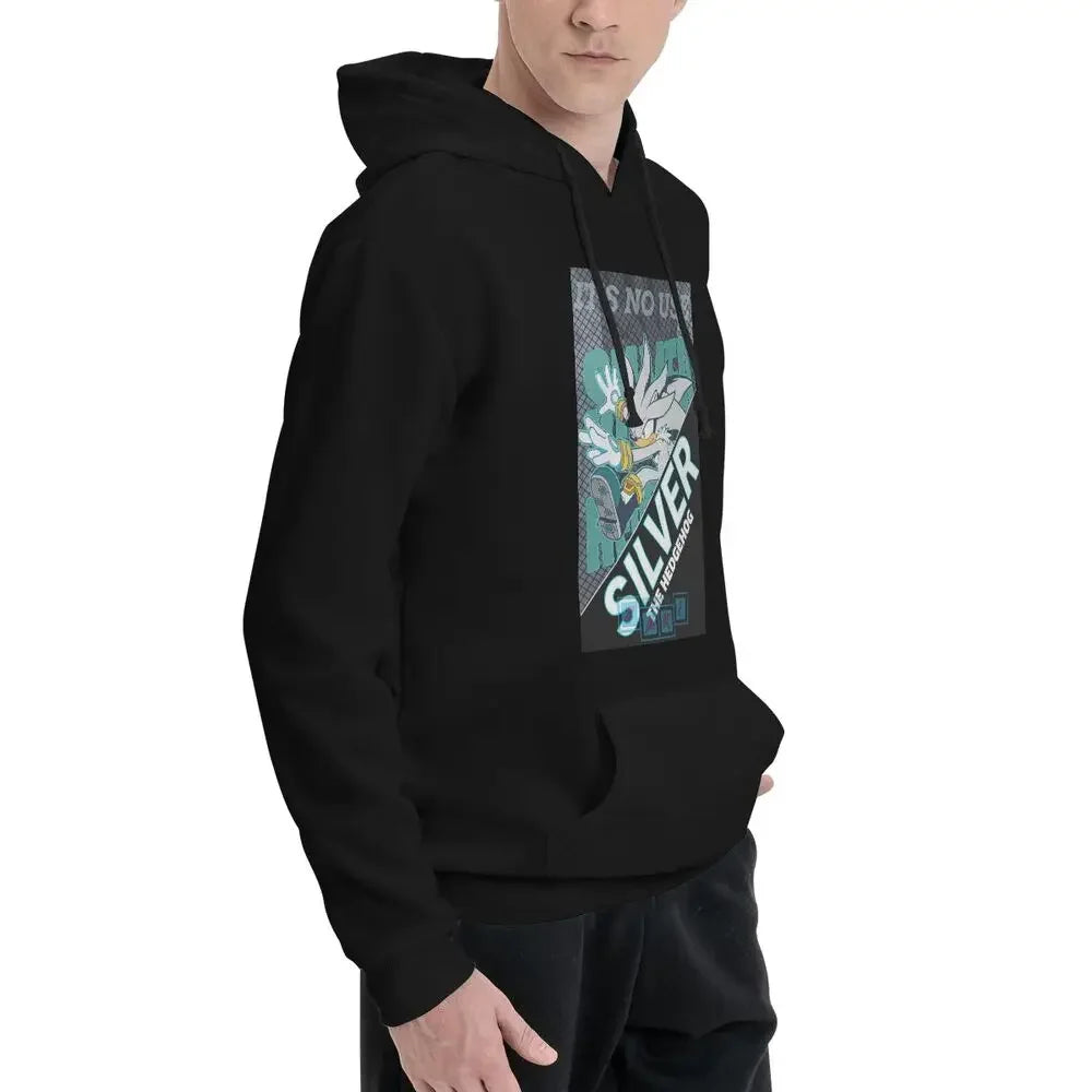 Sonic The Hedgehog: Silver The Hedgehog  Hoodies Men Women Casual Pullover Sweatshirts Harajuku Long Sleeve Clothing Autumn Winter