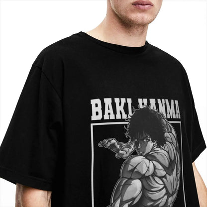 Baki : T-Shirts Hanma Yujiro Dou Manga  Couple Summer Short Sleeve